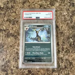 Pokemon 2023 Obsidian Flames Umbreon 130/197 Holo Rare PSA 10 - Image 1