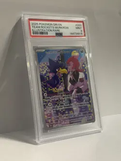 Pokemon Team Rocket's Murkrow Destined Rivals Illustration Rare #200 PSA 9 Mint - Image 1