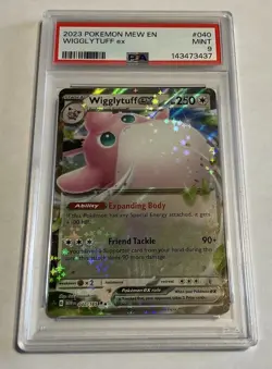 2023 Pokemon 151 Wigglytuff ex #040 Extended Art DOUBLE RARE PSA 9 MINT - Image 1