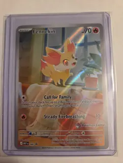 Pokemon TCG Fennekin Mega Evolution Promo 080 NM (Pokemon Center Stamped) - Image 1
