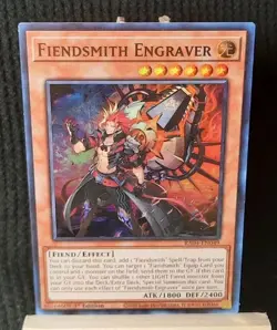 Yu-Gi-Oh! Fiendsmith Engraver *SUPER RARE* RA04-EN049 1st Edition LP - Image 1