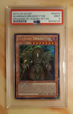 Yu-Gi-Oh 2014 Guardian Dreadscythe PSA 9 MINT DRLG-EN010 1st Edition! - Image 1