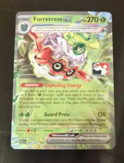 💥Play! Prize Pack Forretress ex 5 Pokemon TCG card NM Series 4 Paldea Evolved - Image 1