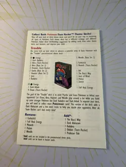 Pokemon Team Rocket Card List WOTC 2000 - Image 4