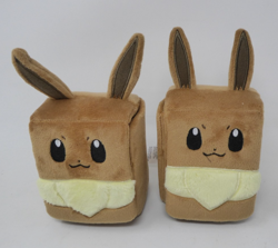 Lot of (2) Pokemon Card Game Plush Deck Case Eevee TCG - Image 1