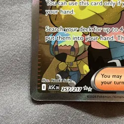 Pokemon TCG Trainer Canari 257/217 Full Art Ultra Rare Holo Ascended Heroes - Image 2