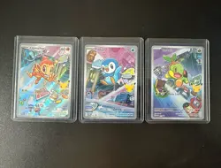 Pokemon First Partner Illustration Collection Gen 4 Starters Set NM - Image 1