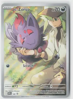 N's Zorua 189 Holo Promo Scarlet & Violet Promo Pokemon Near Mint - Image 1