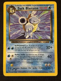 2000 POKEMON TEAM ROCKET UNLIMITED DARK BLASTOISE 20/82 NON HOLO RARE - Image 1