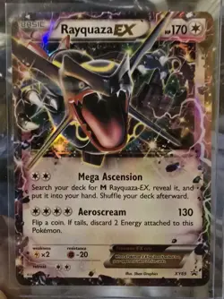 Pokemon Rayquaza EX XY69 Black Star Promo Shiny Holo Ultra Rare LP - Image 1