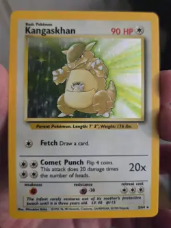 NM Pokemon TCG Kangaskhan No Symbol Error 21/64 Holo Rare Jungle - Image 1
