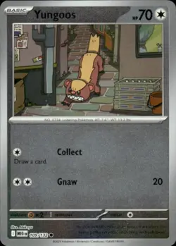 YUNGOOS 109/132 MEGA EVOLUTION C POKEMON REVERSE HOLO MEKAYU - Image 1