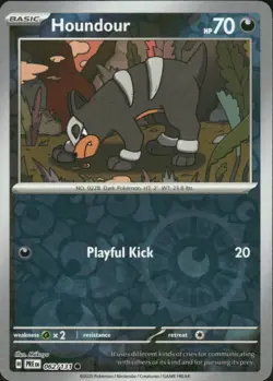 HOUNDOUR 062/131 PRISMATIC EVOLUTIONS COMMON REVERSE HOLO POKEMON MEKAYU - Image 1