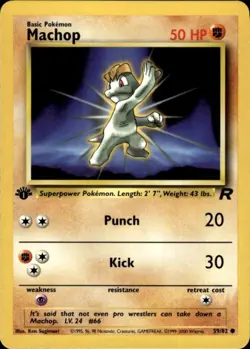 Pokemon Machop 59/82 Team Rocket Common 1st Edition Near Mint - Image 1