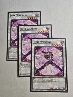 3x Junk Warrior 1st Edition Common L5DD-ENY34 Yu-Gi-Oh! - Image 1