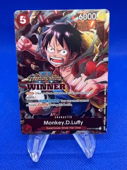 One Piece Treasure Cruise Winner Pack Vol. 5 Monkey D Luffy ST01-012 Stamped NM - Image 1