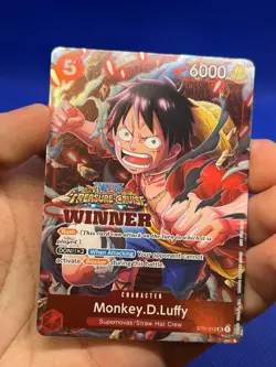 One Piece Treasure Cruise Winner Pack Vol. 5 Monkey D Luffy ST01-012 Stamped NM - Image 3