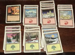magic the gathering Deckmasters Garfield vs Finkel land lot 19 cards - Image 1