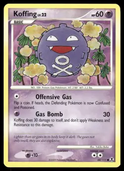 Pokemon Cards Koffing 68/111 Rising Rivals Common LP - Image 1