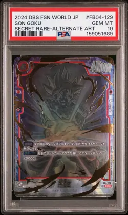 DBS Card Game Fusion World FB04-129 SON GOKU SECRET RARE-ALTERNATE ART - PSA 10 - Image 1