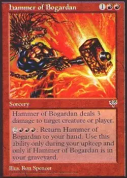 MTG Hammer of Bogardan, Mirage, Damaged, English - Image 1