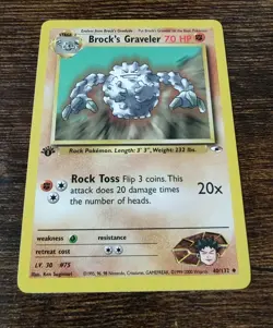 Pokemon Gym Heroes 1st Edition Brock's Graveler 40/132 - Image 1
