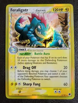 Feraligatr Delta Species 2/101 Dragon Frontiers Holo Pokemon TCG LP - Image 1