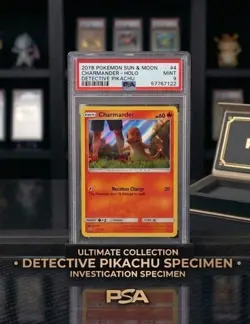​2019 Pokemon Detective Pikachu #4 Charmander - HOLO - PSA 9 MINT - Low Pop - Image 1