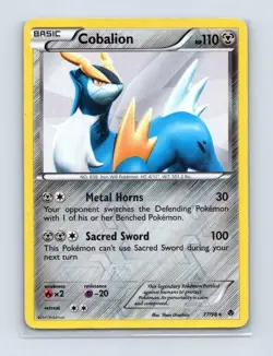 Cobalion 77/98 Holo Rare Emerging Powers Pokemon Reverse Holo Lightly Played - Image 1