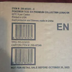 Pokemon TCG EX Premium Collection English Sealed Case 6 Boxes 2023 MPN - Image 1