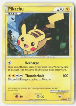 Pikachu HGSS03 Promo HGSS Black Star Promos Pokemon Lightly Played Kanako Eo - Image 1