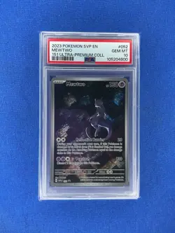 2023 POKEMON SVP EN-SV BLACK STAR PROMO 151 ULTRA-PREM COLL #052 MEWTWO PSA 10 - Image 1