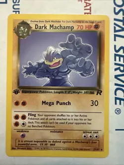 Pokemon TCG - Dark Machamp 27/82 Regular 1st Edition Team Rocket Card - Image 1