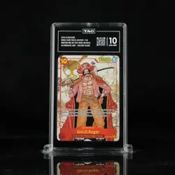 Gol D. Roger TAG 10 English One Piece Card OP09-118 2024 Alternate Art Gold Alt - Image 1