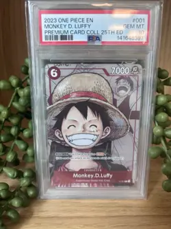One Piece Monkey D. Luffy Premium Card Collection Fest 23-24 P-001 Foil PSA 10 - Image 1