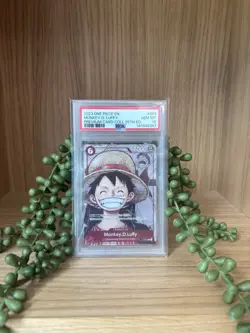 One Piece Monkey D. Luffy Premium Card Collection Fest 23-24 P-001 Foil PSA 10 - Image 2