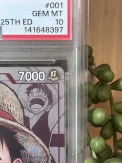 One Piece Monkey D. Luffy Premium Card Collection Fest 23-24 P-001 Foil PSA 10 - Image 3