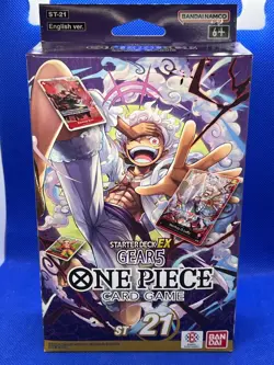 SEALED One Piece Starter Deck EX: Gear 5 Monkey D Luffy Red + Bonus Pack - Image 1