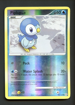 Piplup 93/130 Diamond & Pearl Heavily Played Reverse Holo Pokemon Card - Image 1