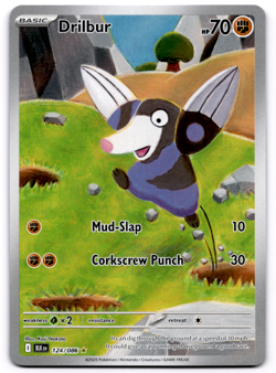 Drilbur 124/086 Pokemon TCG Black Bolt Card Near Mint Condition - Image 1