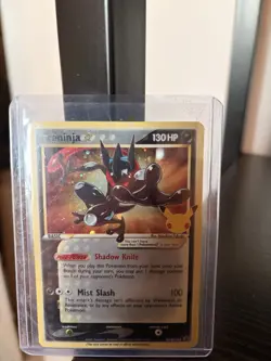 Pokemon TCG Greninja Gold Star SWSH144 Celebrations Black Star Promo Card - Image 1
