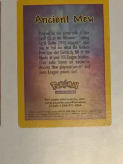 Ancient Mew Pokemon First Movie Promo Holo Foil Rare 1999 Card with SWIRL NM - Image 3