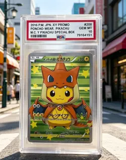 sale 9PCS Pokemon cards Poncho-wearing Pikachu cardd fans collection - Image 2
