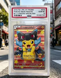 sale 9PCS Pokemon cards Poncho-wearing Pikachu cardd fans collection - Image 4