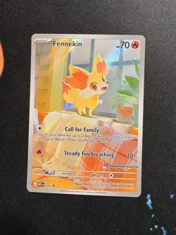 FENNEKIN 080 CHAOS RISING PROMO POKEMON CENTER STAMPED CARD - Image 1