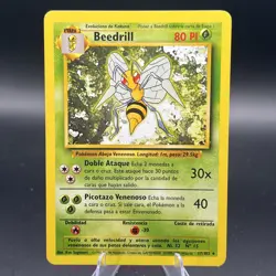 POKEMON BEEDRILL 17/102 RARE BASE SET SPANISH CARD - Image 1