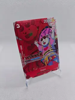 ONE PIECE ENGLISH CARD GAME PROMO HOLO CARTE BEPO WINNER P-019 EN TCG MINT - Image 1
