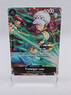 ONE PIECE ENGLISH CARD CHAMPIONSHIP HOLO GAME CARTE Trafalgar Law P-038 NM - Image 1