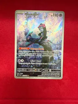 Pokemon Munkidori TCG Holo Card 072/064 Shrouded Fable Illustration Rare - Image 1