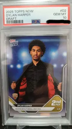Topps Dylan Harper RC 2025 Draft Trading Card Sports Collectible Now - Image 1